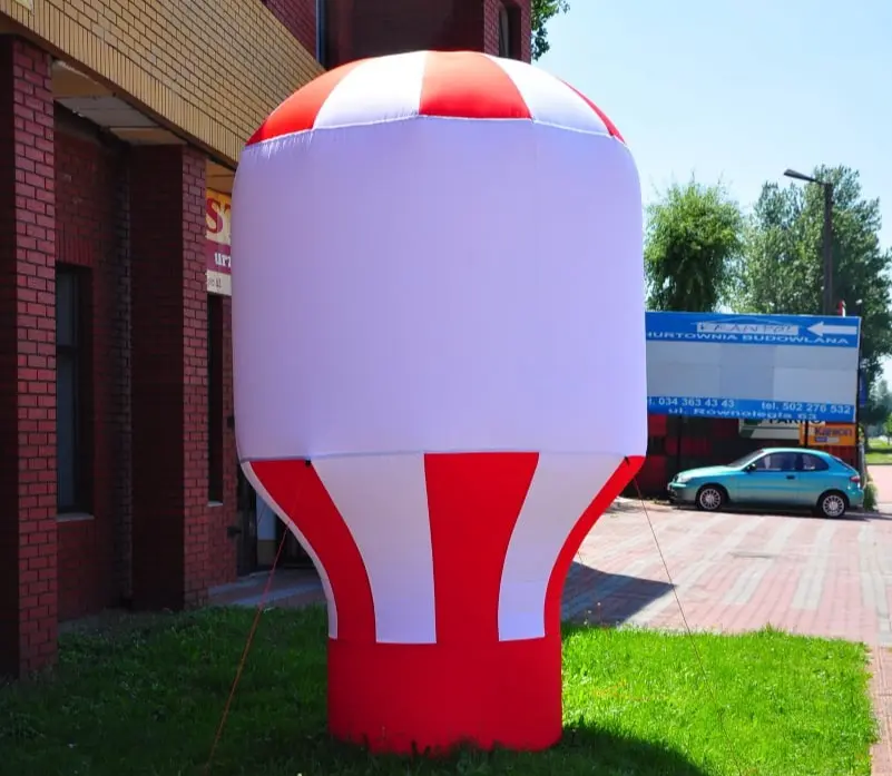 Balon 4.5m Wynajem Balonów Czerwono biały