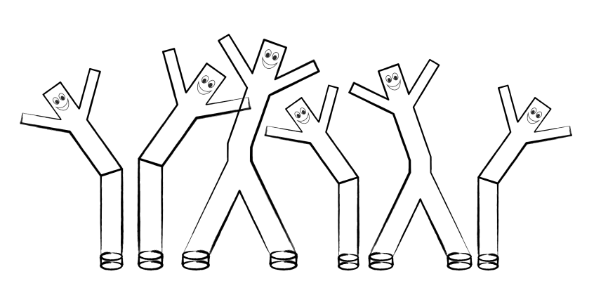 Wynajem Chwieje Reklamowe Ludki